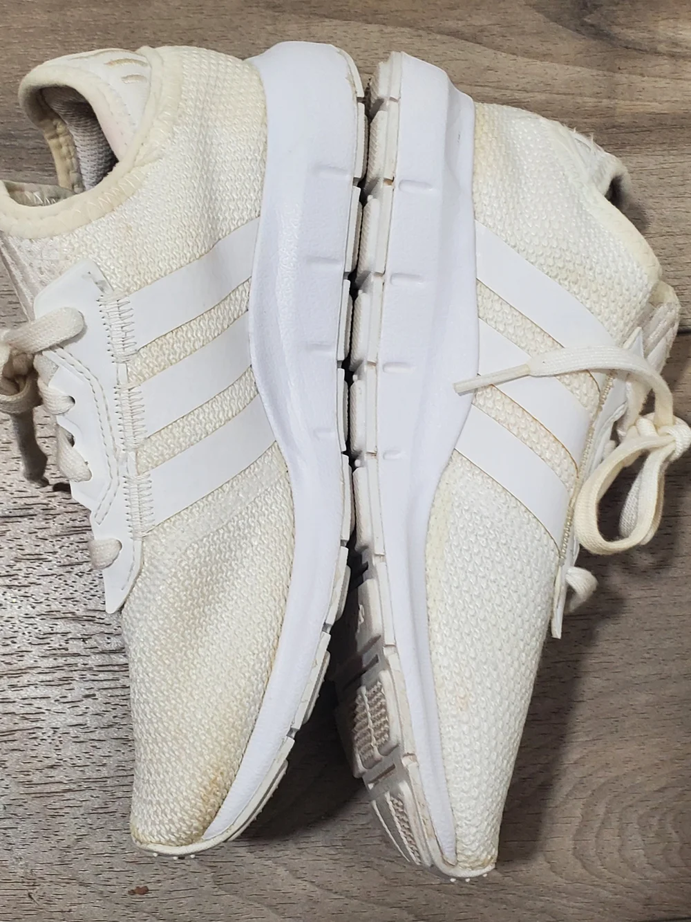 adidas Off-White Knit Lace-Up Sneakers